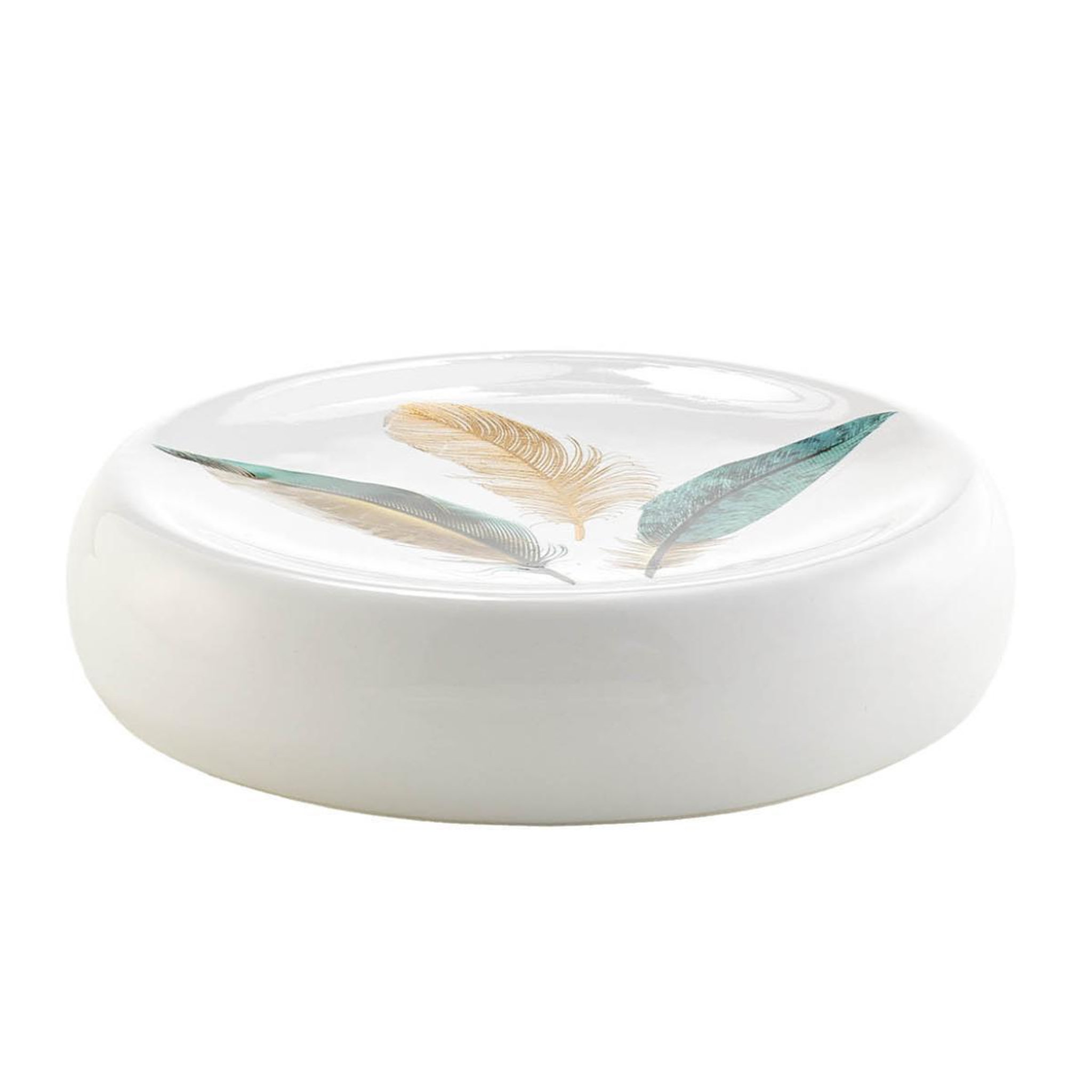 Douceur d'Intérieur Porte savon en céramique  plumiss  11cm multicolore