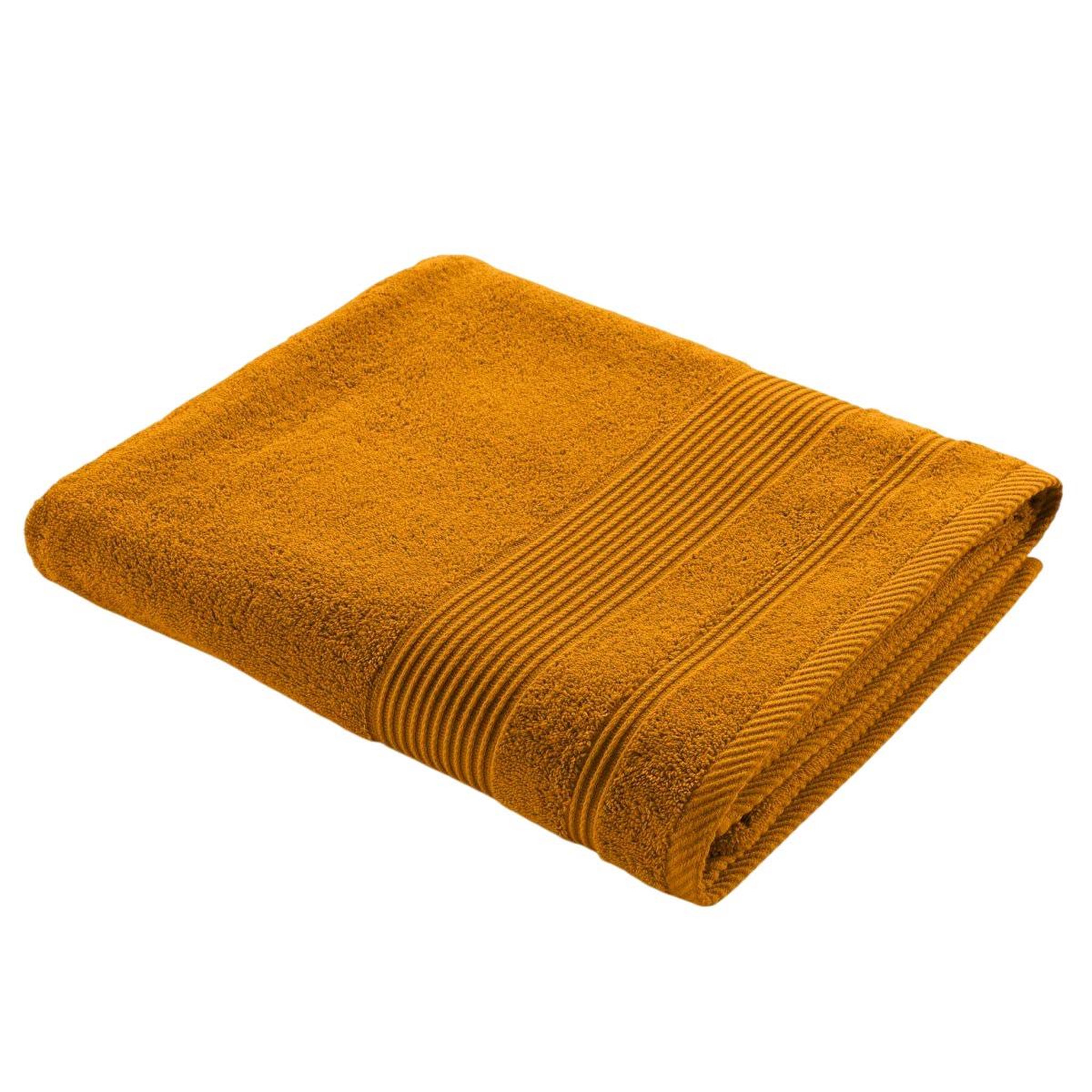Douceur d'Intérieur Drap de bain  tendresse  90x150cm jaune curry