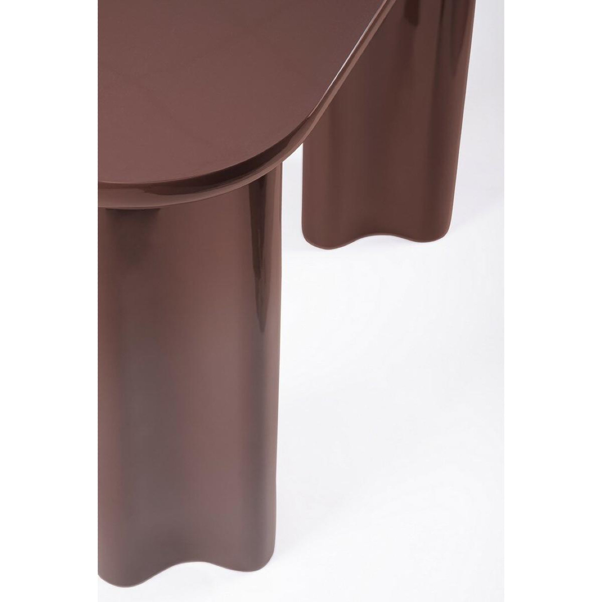 Voir la diapositive 4 : JLC KREATION Console design laquée marron brique 120cm emeralda