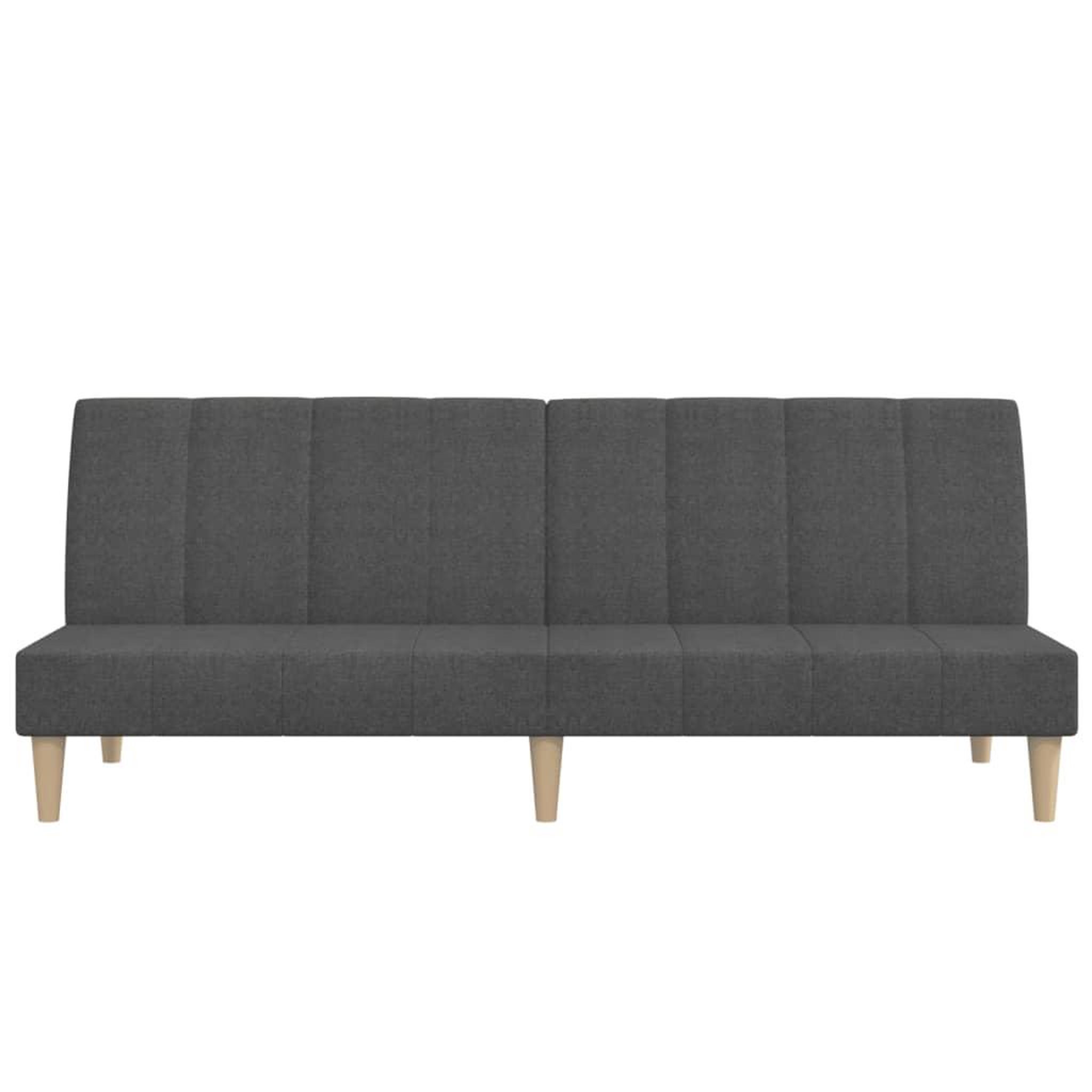 Voir la diapositive 5 : VIDAXL Canape-lit a 2 places gris fonce tissu