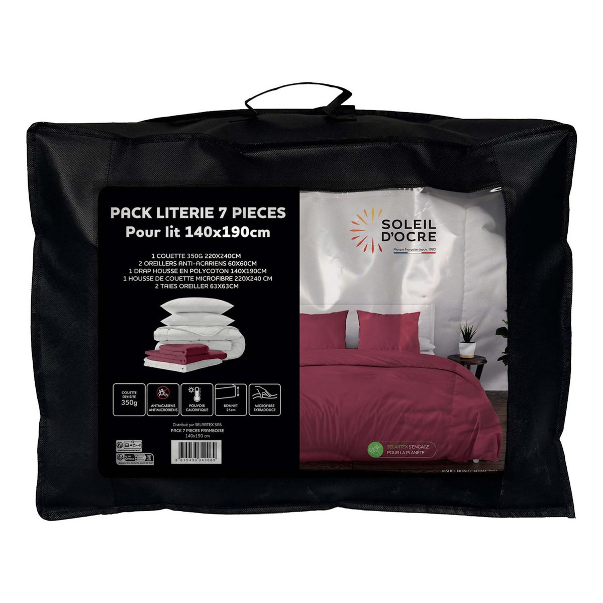 SOLEIL D'OCRE Ensemble couette et parure 7 Pièces BOHEME, par Soleil d'ocre