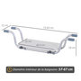 Voir la diapositive 3 : HOMCOM Siège de baignoire - siège de bain suspendu réglable - tabouret de salle de bain - dim. 71-81L x 22l x 18H cm - alu. HDPE blanc