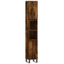 Voir la diapositive 2 : VIDAXL Armoire de bain chene fume 30x30x190 cm bois d'ingenierie