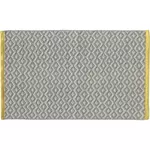 GUY LEVASSEUR Tapis de bain en polyester fantaisie gris et jaune 50x120cm