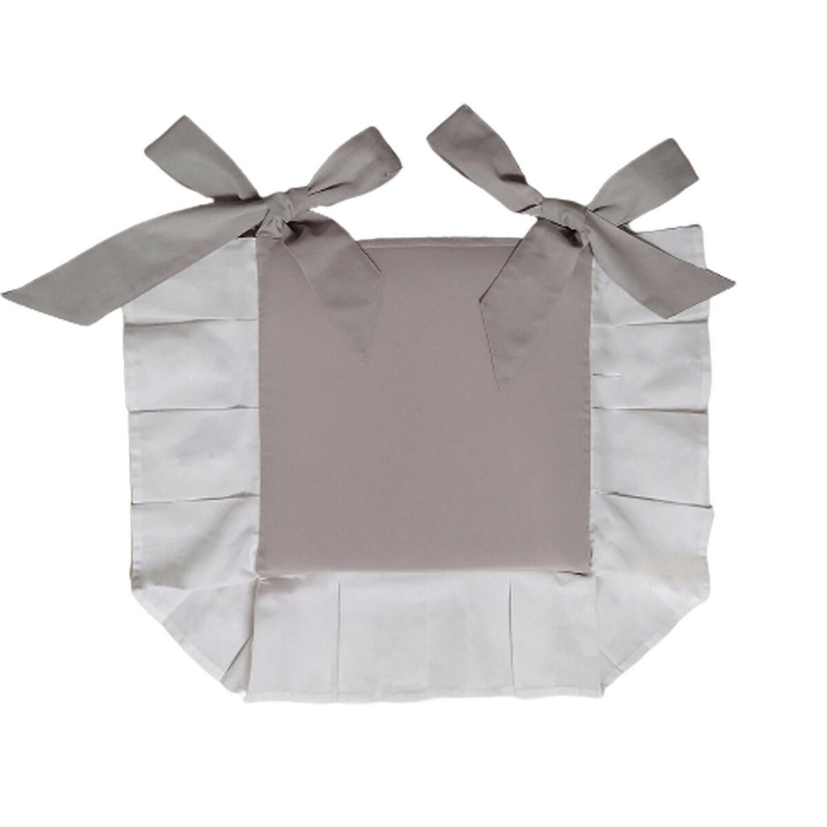 SOLEIL D'OCRE Dessus de chaise à volants 40x40x3 cm AUDE, par Soleil d'Ocre