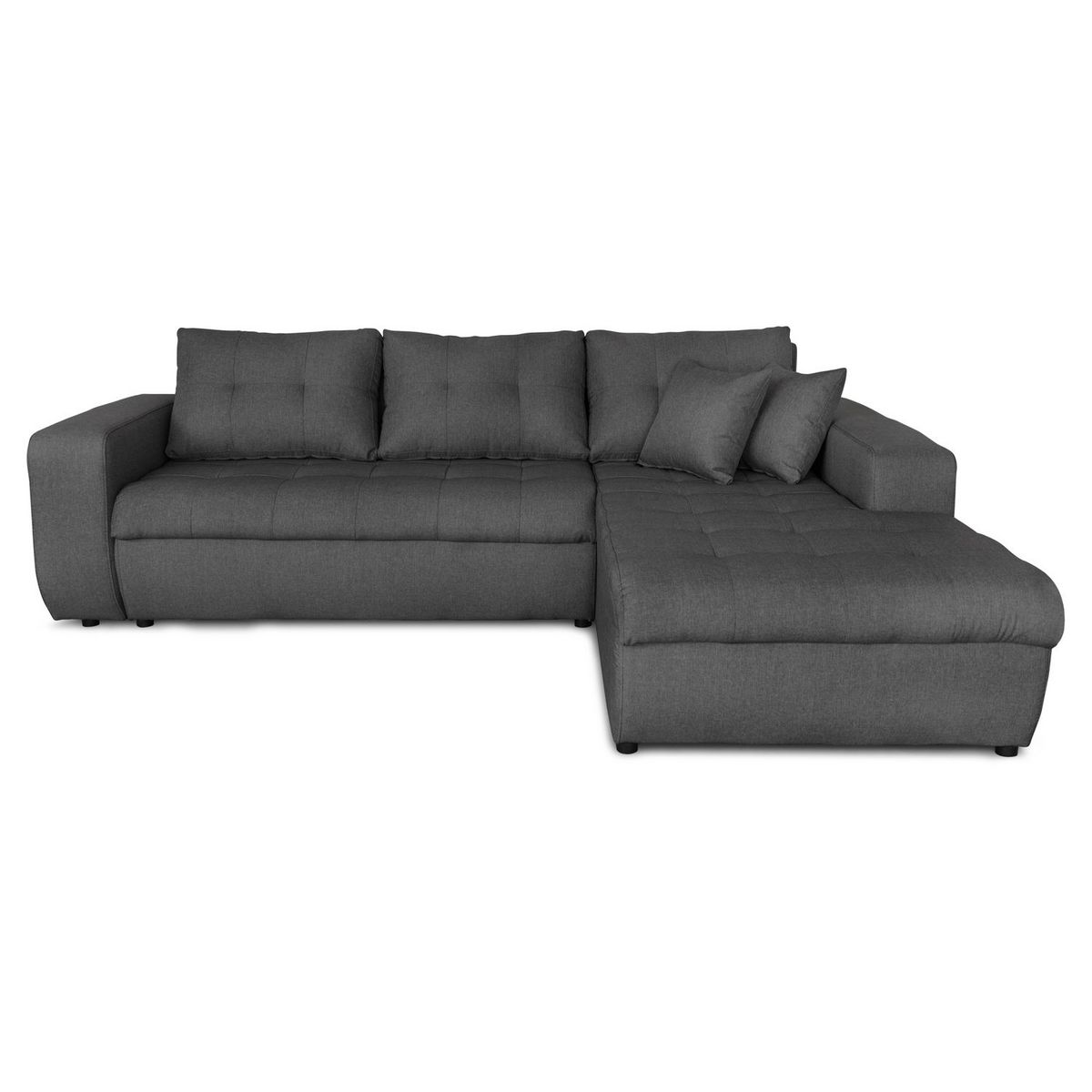 Canapé d'angle droit convertible CLELIA, 4 places