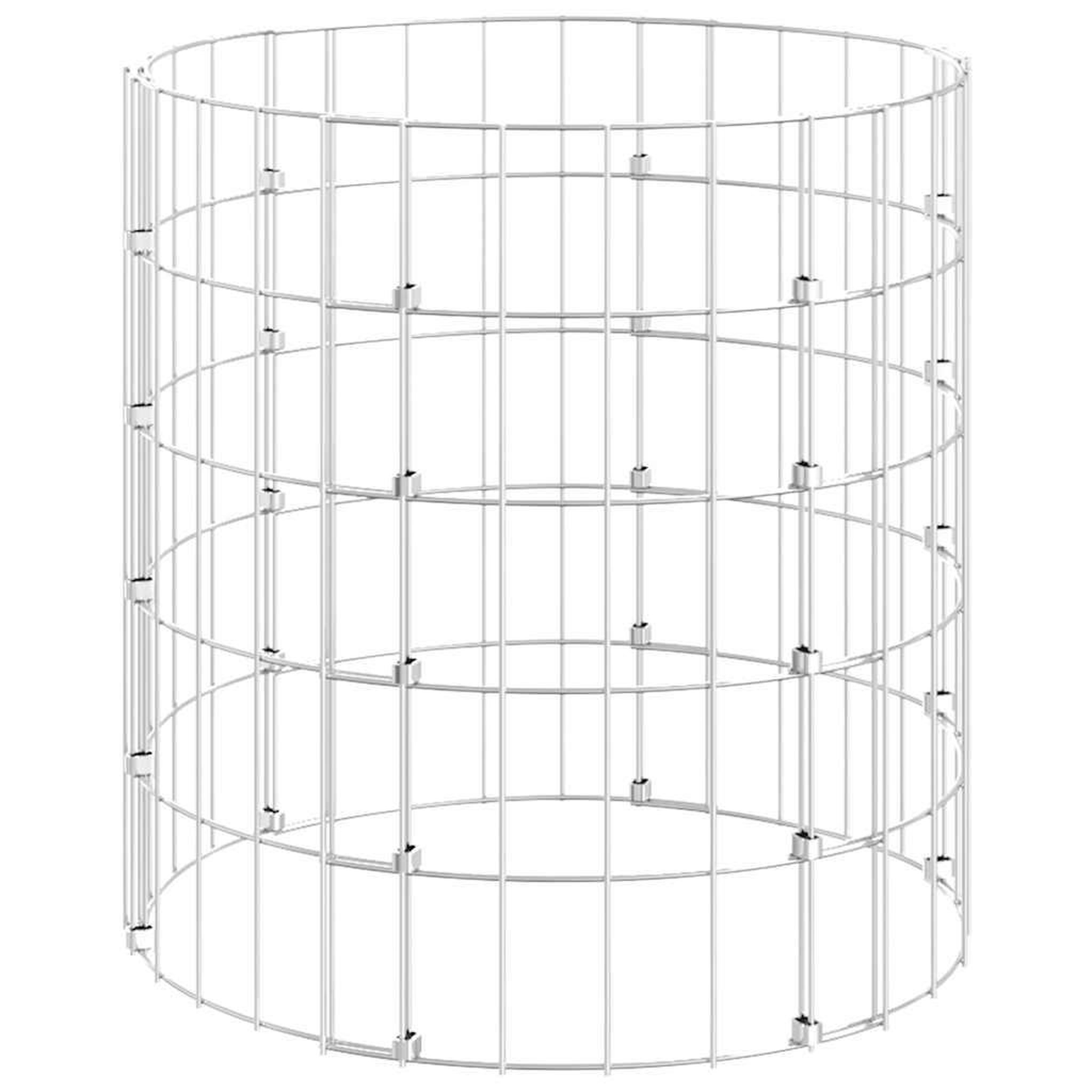 Voir la diapositive 2 : VIDAXL Poteau a gabion circulaire Acier galvanise Ø50x50 cm
