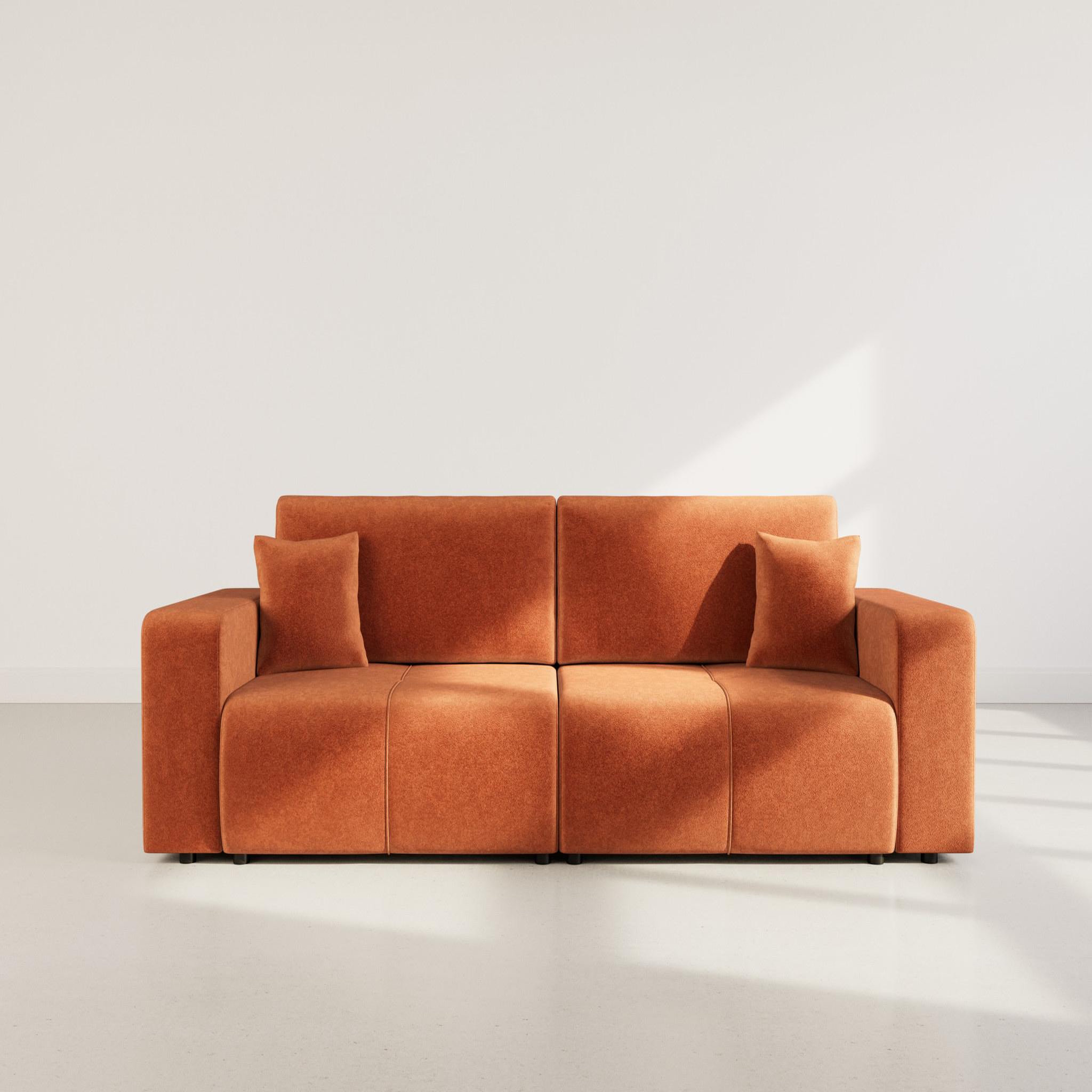 Voir la diapositive 5 : BEST MOBILIER Nicole - canapé droit 4 places convertible avec coffre en tissu