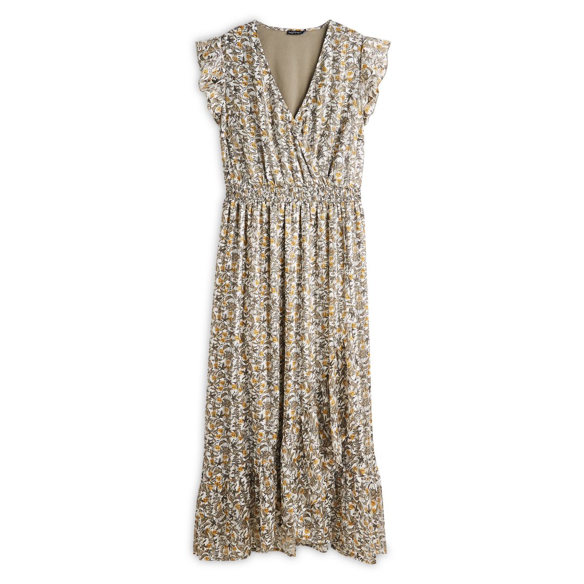 IN EXTENSO Robe longue avec volants fleurie femme 