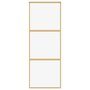 Voir la diapositive 4 : VIDAXL Porte coulissante dore 76x205 cm verre ESG clair et aluminium