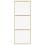 Voir la diapositive 4 : VIDAXL Porte coulissante dore 76x205 cm verre ESG clair et aluminium