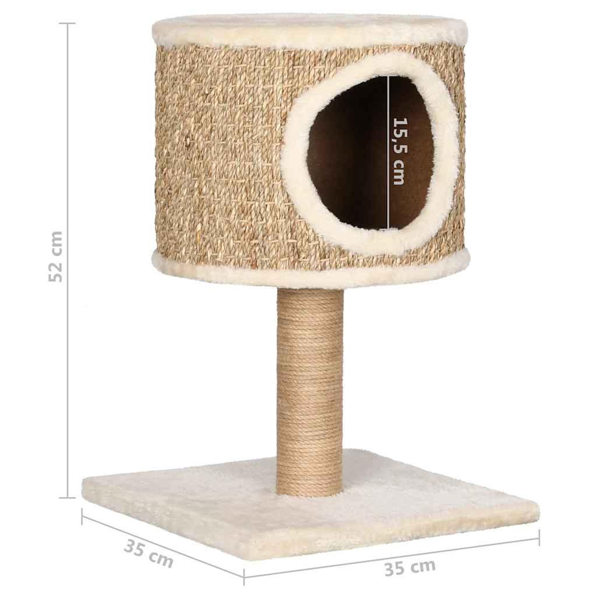 Voir la diapositive 6 : VIDAXL Arbre a chat avec appartement et griffoir 52 cm Herbiers marins