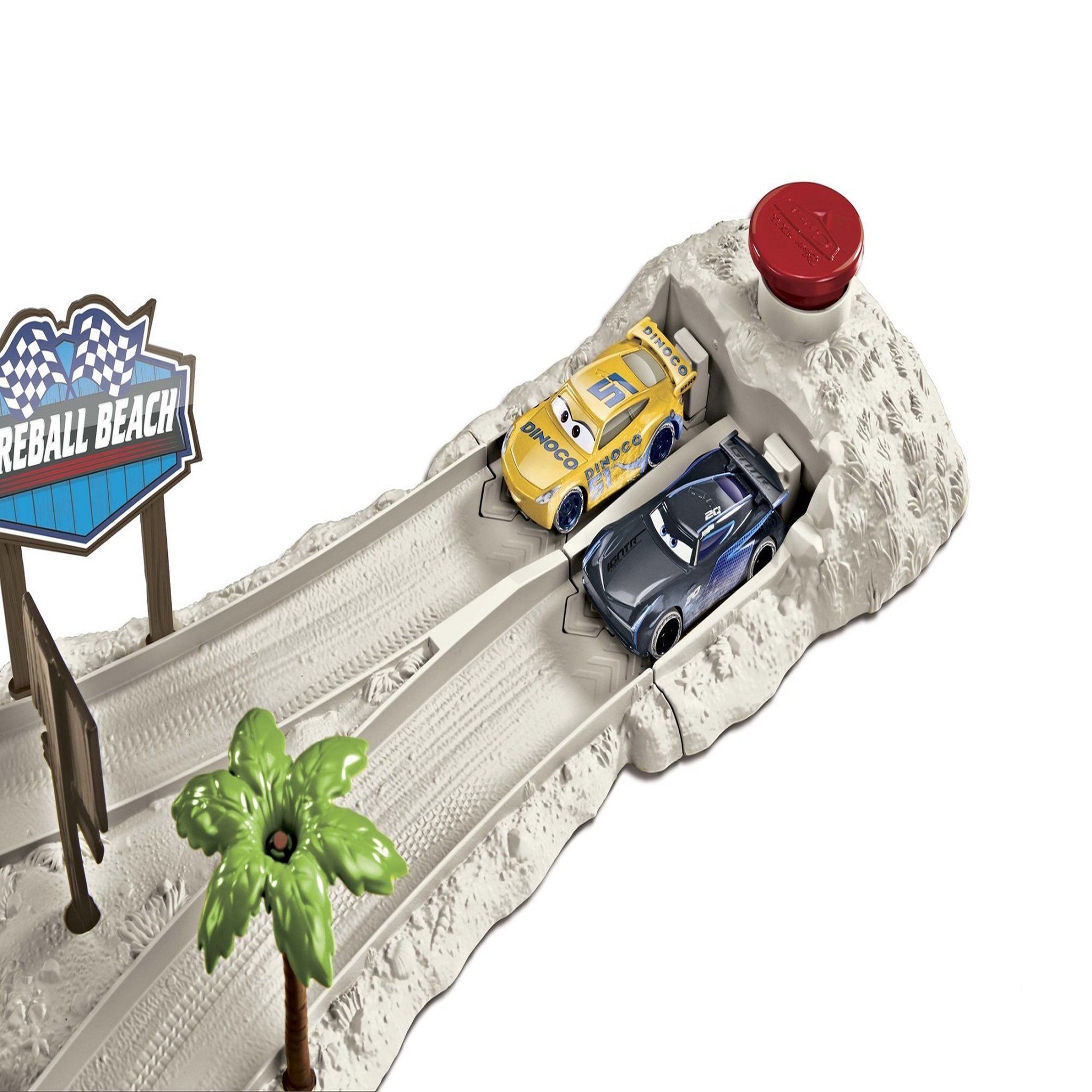 Voir la diapositive 3 : MATTEL Coffret piste + 2 voitures Fireball Beach Racers - Cars