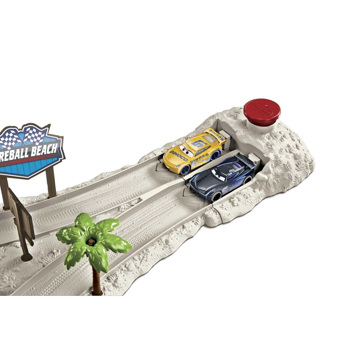 MATTEL Coffret piste + 2 voitures Fireball Beach Racers - Cars