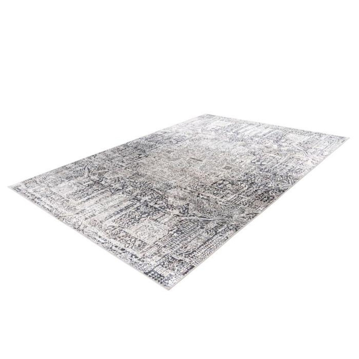 Paris Prix Tapis Vintage à Poils Plats  Rhodin  Gris