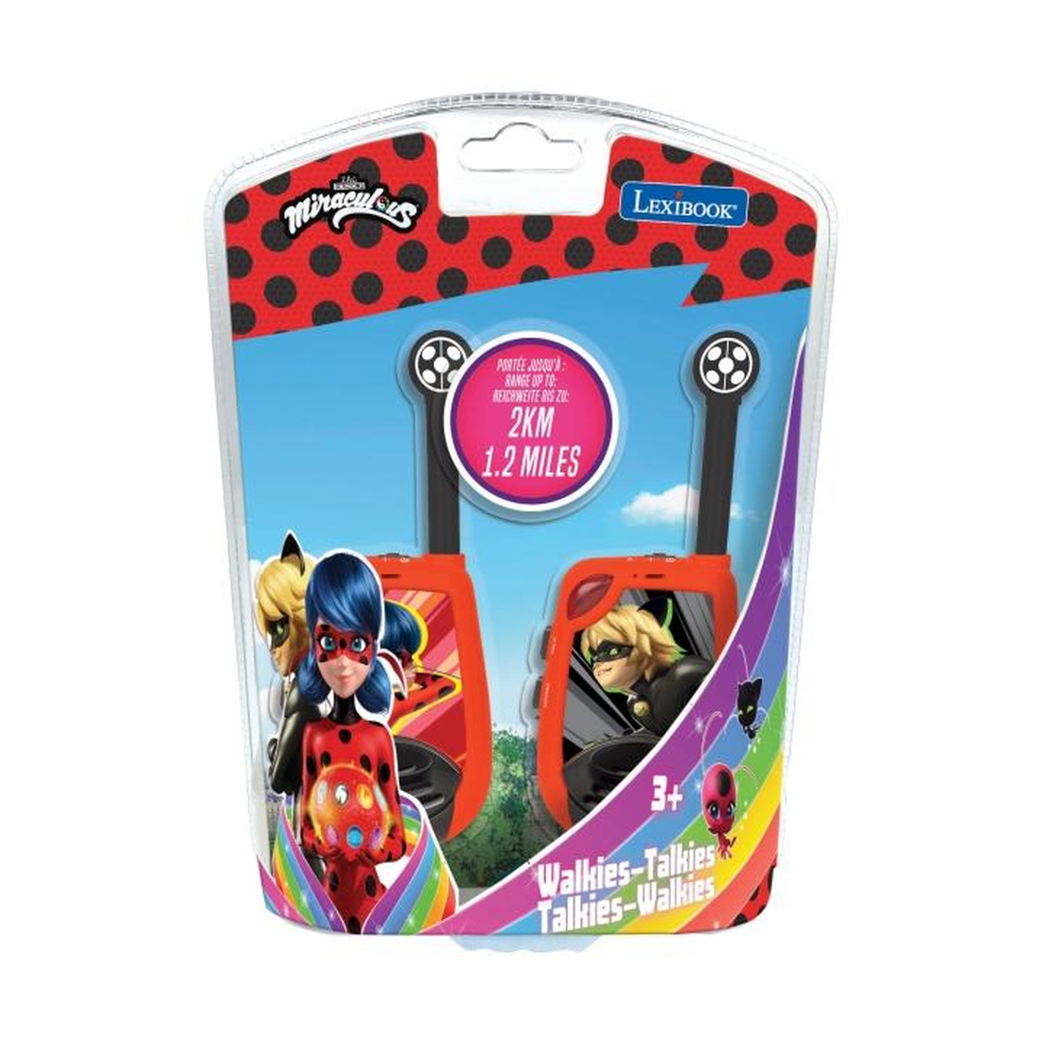 Voir la diapositive 6 : Lexibook Talkie-Walkies Miraculous portée 2km fonction morse