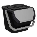 FIVE Poubelle de Tri  Empilable  24L Noir