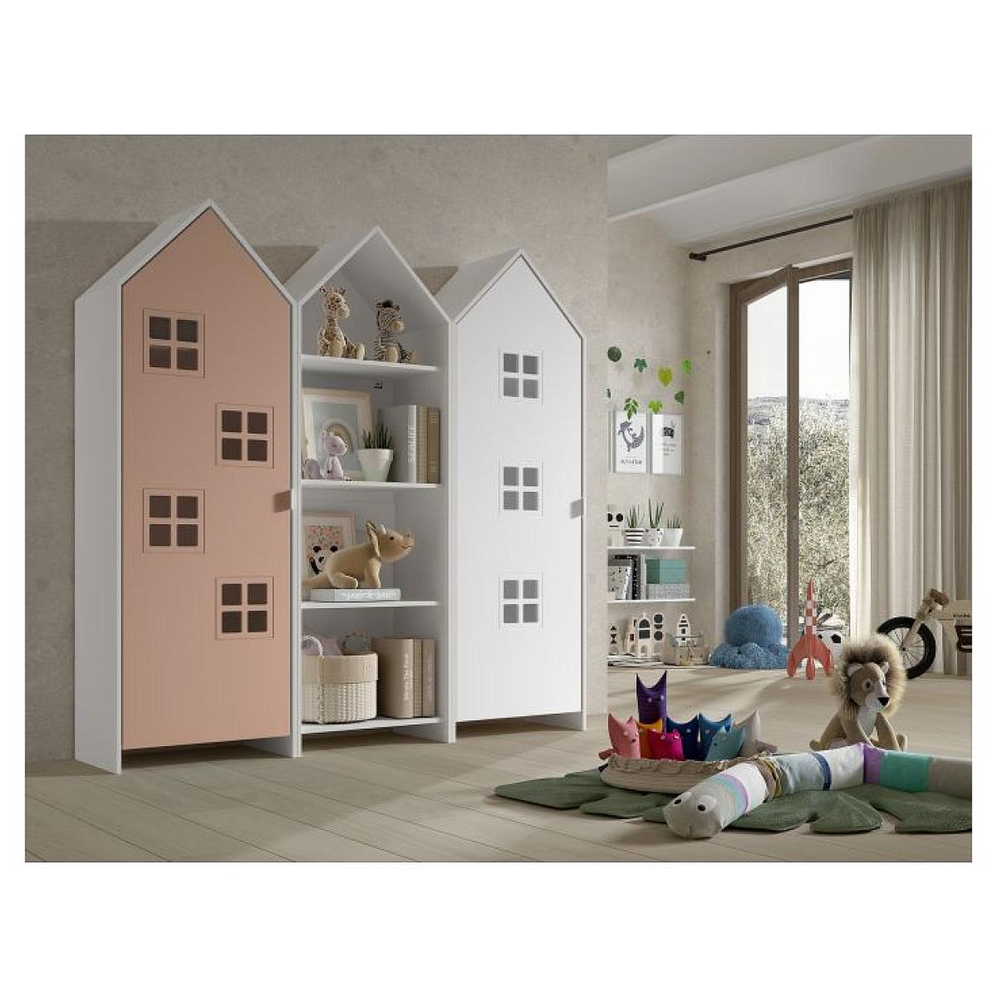 Voir la diapositive 2 : Vipack Combinaison D'armoires 3 Pièces Casami Bruges Multicolore rose