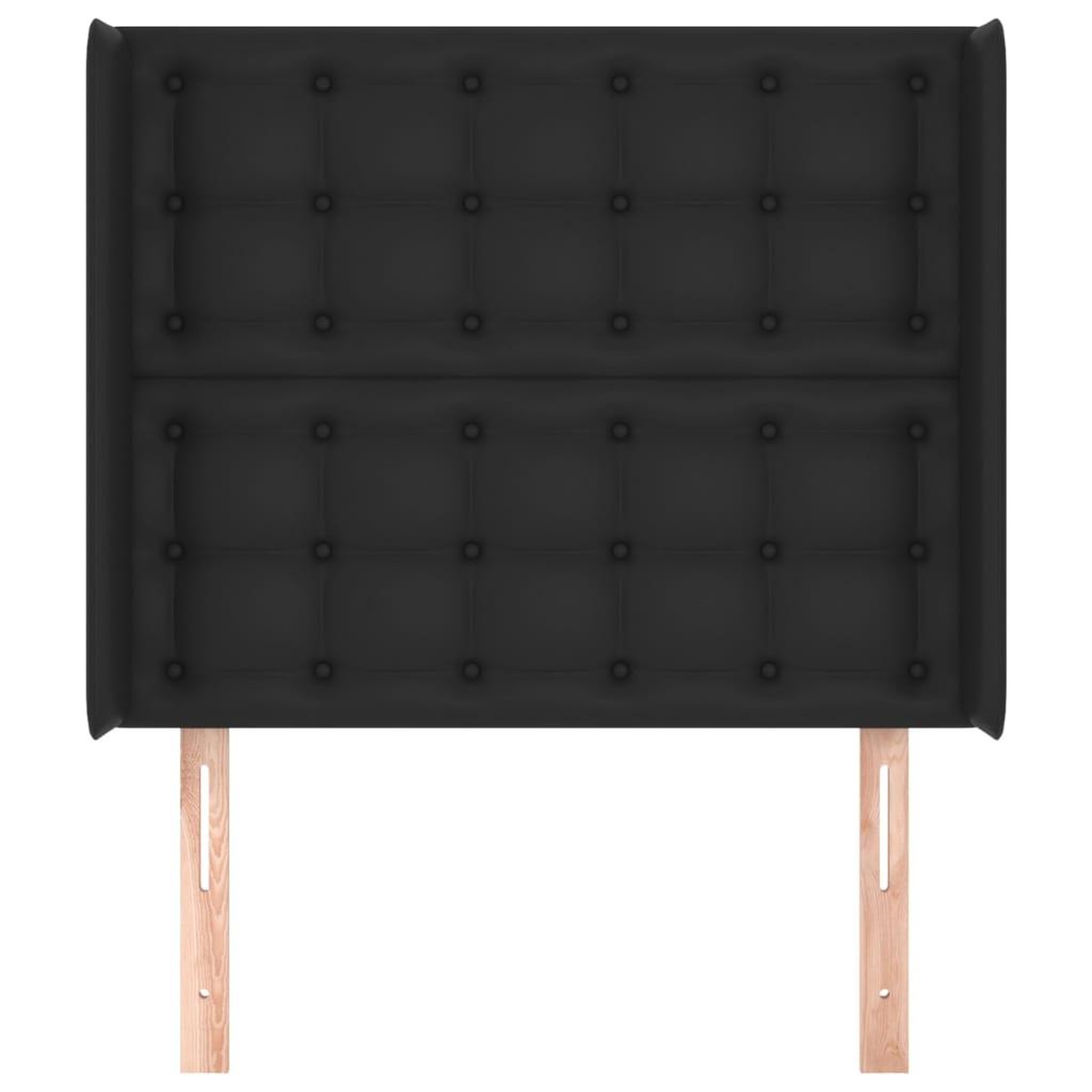 Voir la diapositive 3 : VIDAXL Tete de lit avec oreilles Noir 83x16x118/128 cm Similicuir