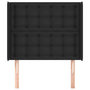 Voir la diapositive 3 : VIDAXL Tete de lit avec oreilles Noir 83x16x118/128 cm Similicuir