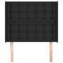 Voir la diapositive 3 : VIDAXL Tete de lit avec oreilles Noir 83x16x118/128 cm Similicuir