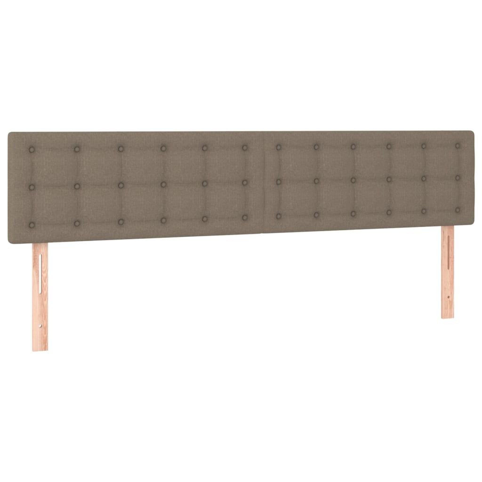 Voir la diapositive 2 : VIDAXL Tetes de lit 2 pcs Taupe 100x5x78/88 cm Tissu