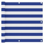 VIDAXL Ecran de balcon Blanc et bleu 90x500 cm Tissu Oxford