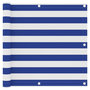 Voir la diapositive 1 : VIDAXL Ecran de balcon Blanc et bleu 90x500 cm Tissu Oxford