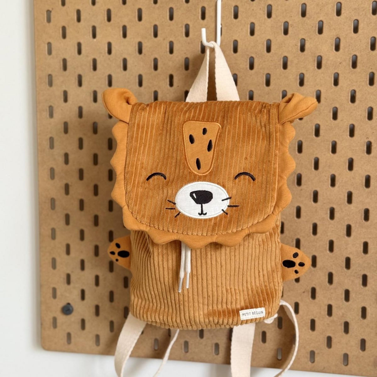 Petit Béguin Sac à dos enfant en velours côtelé Charly