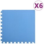 VIDAXL Tapis de sol 6 pcs 2,16 ㎡ EVA Mousse Bleu