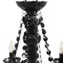 VIDAXL Lustre a perles Noir 8 ampoules E14