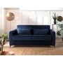 Voir la diapositive 2 : LISA DESIGN Owen - canapé 3 places convertible express couchage quotidien 140 cm matelas 12 cm en velours