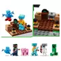 LEGO Minecraft 21244 L'avant poste de l'épée, Jouet de Construction, avec Figurines Creeper, Guerrier Gardien et Squelette,