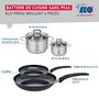 Voir la diapositive 2 : ELO Ensemble de 2 Poêles de cuisson 24 et 32 cm et 2 faitouts 12 et 16 cm Elo Prima Brillant