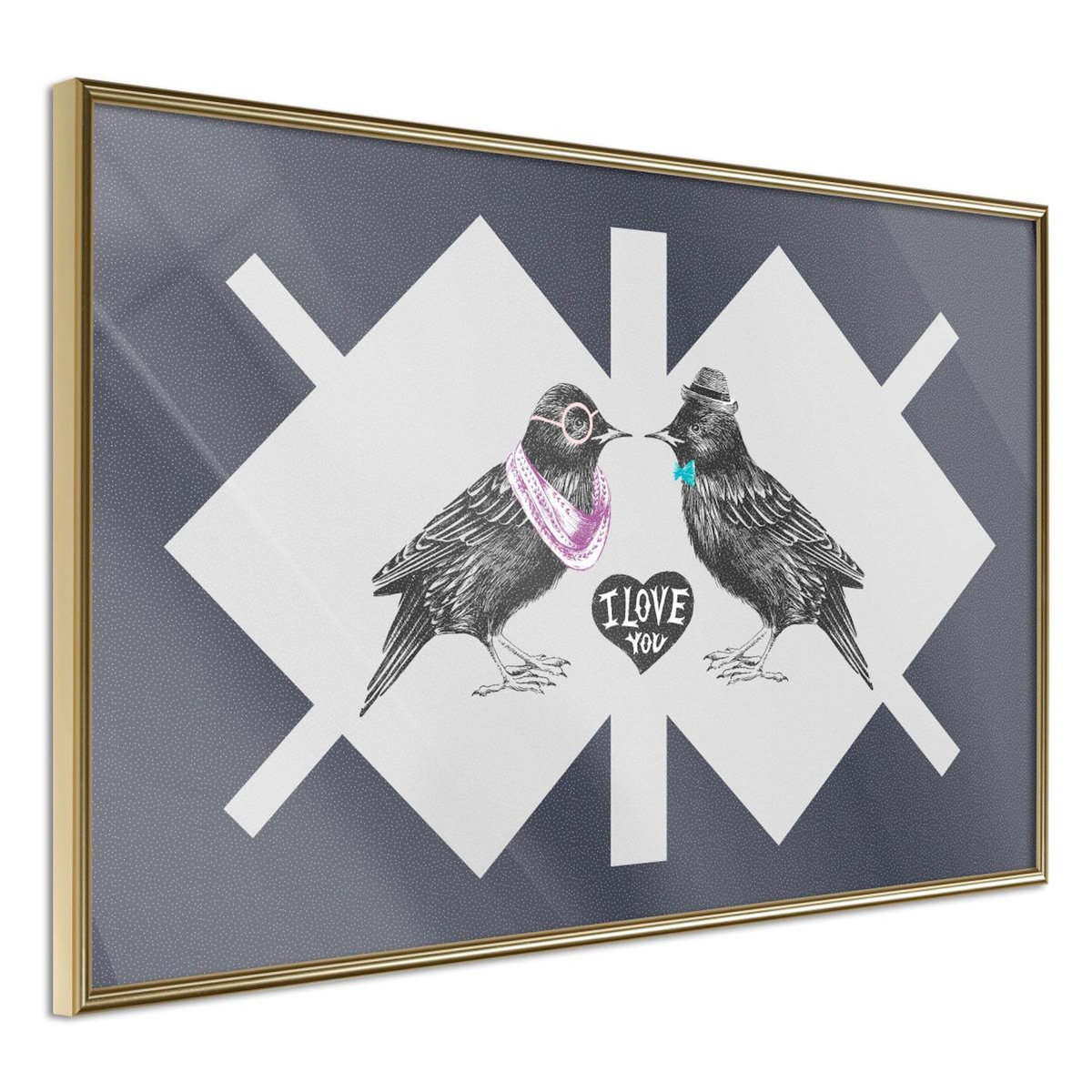 Paris Prix Affiche Murale Encadrée  Bird Love