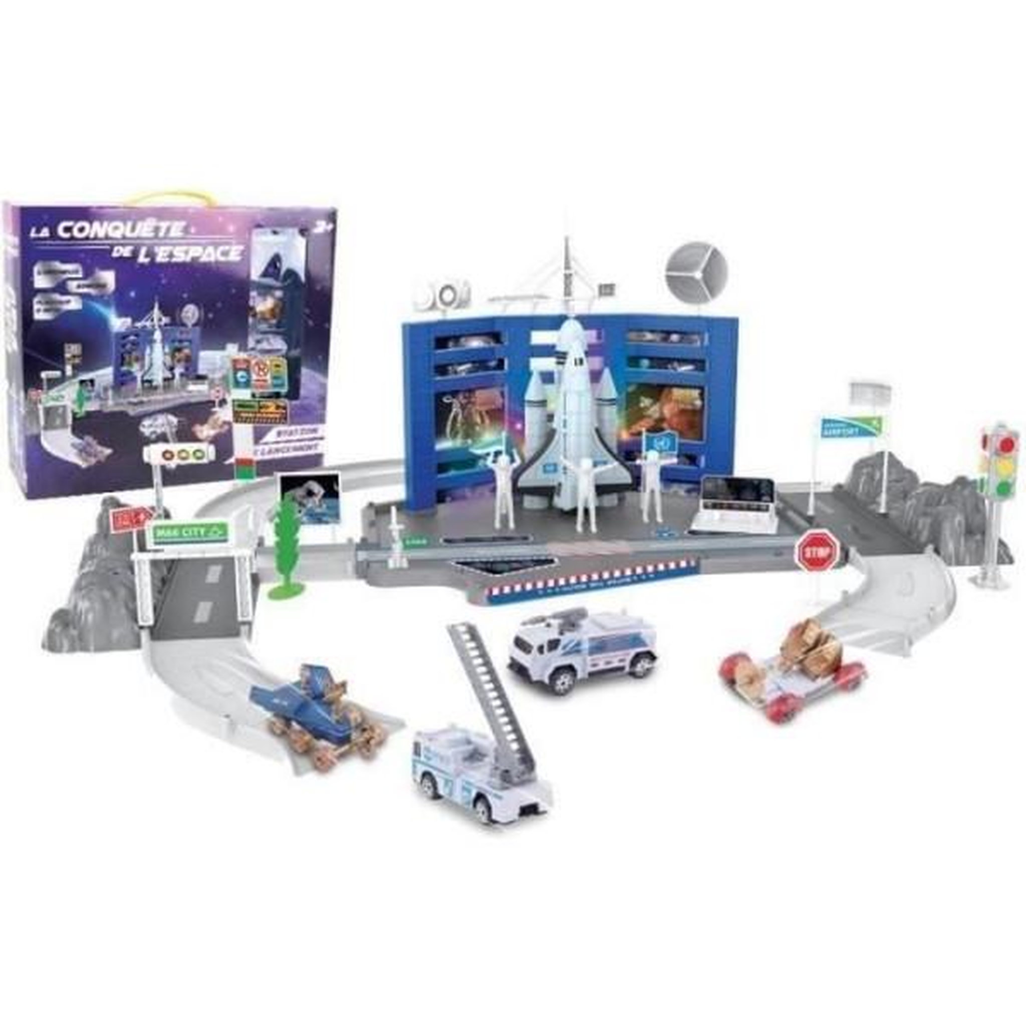 MGM Station lancement navette espace - MGM - 3 véhicules métal - Stickers offerts