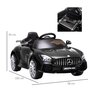 HOMCOM Voiture véhicule électrique enfants 12 V - V. max. 5 Km/h effets sonores, lumineux, télécommande Mercedes-AMG GT R noir