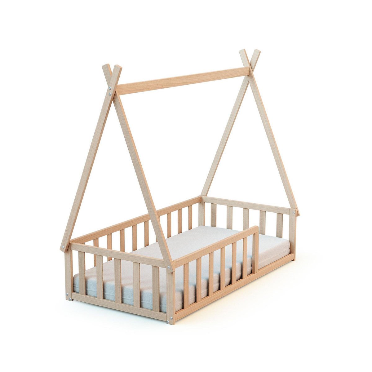 WEBABY Lit Tipi au sol  en bois
