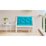 Voir la diapositive 3 : VIDAXL Coussins de banc de jardin lot de 2 turquoise 100x50x7 cm tissu