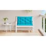 Voir la diapositive 3 : VIDAXL Coussins de banc de jardin lot de 2 turquoise 100x50x7 cm tissu