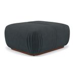 LISA DESIGN Penelope - pouf en velours texturé. Coloris disponibles : Gris, Beige, Bleu, Orange, Noir