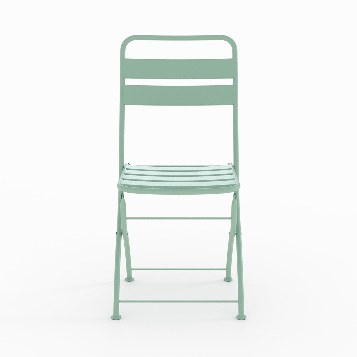 Rendez vous déco Lot de 2 chaises de jardin en métal vert clair, pliantes-Yumi
