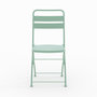 Voir la diapositive 3 : Rendez vous déco Lot de 2 chaises de jardin en métal vert clair, pliantes-Yumi