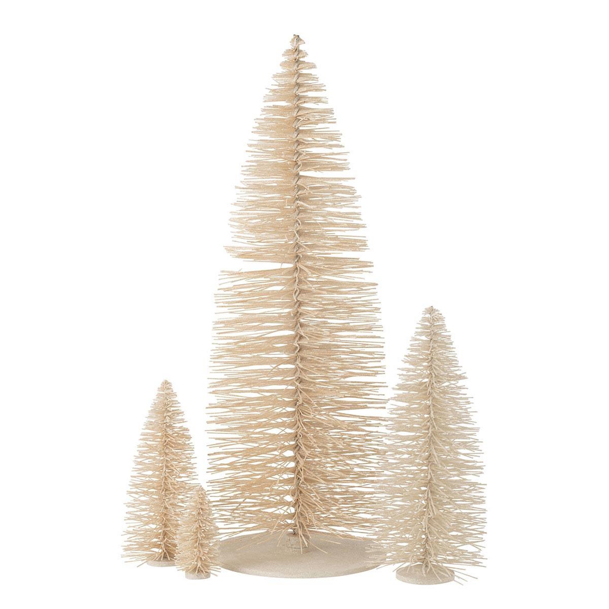 Voir la diapositive 2 : J-LINE Sapin de noël déco à paillettes  otis  48cm blanc
