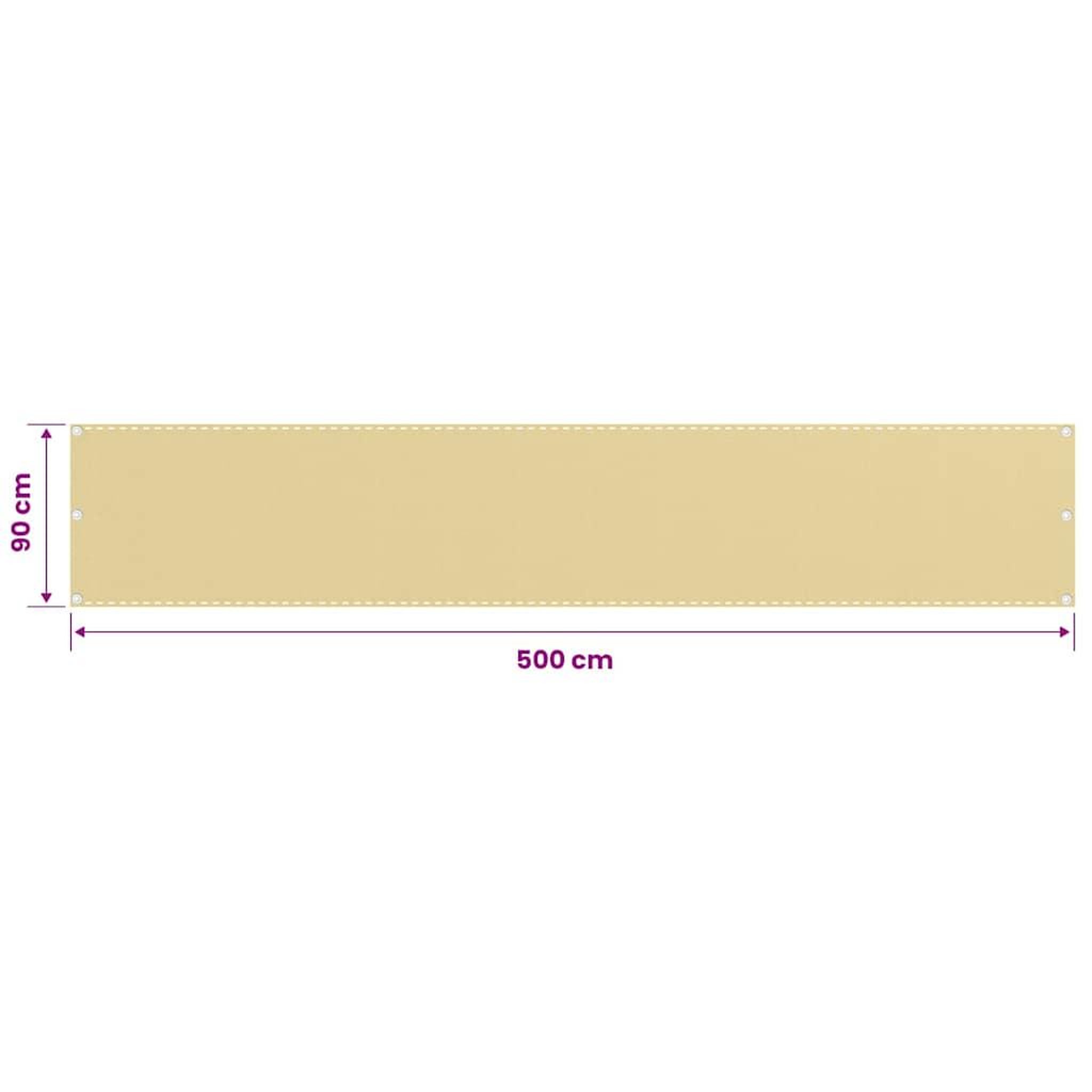 Voir la diapositive 5 : VIDAXL Ecran de balcon beige 90x500 cm pehd