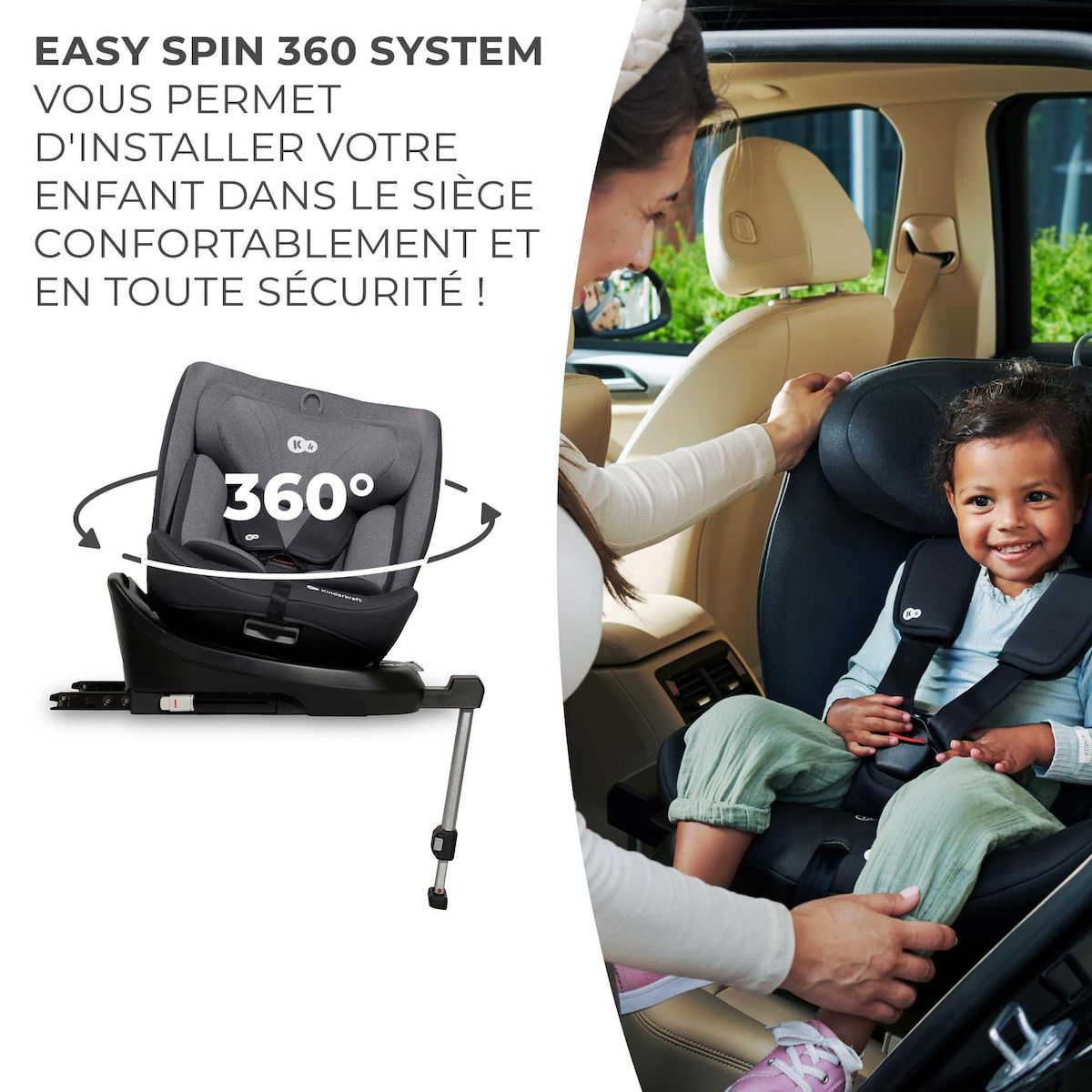KINDERKRAFT Siege auto i 360 i size pratique et confortable