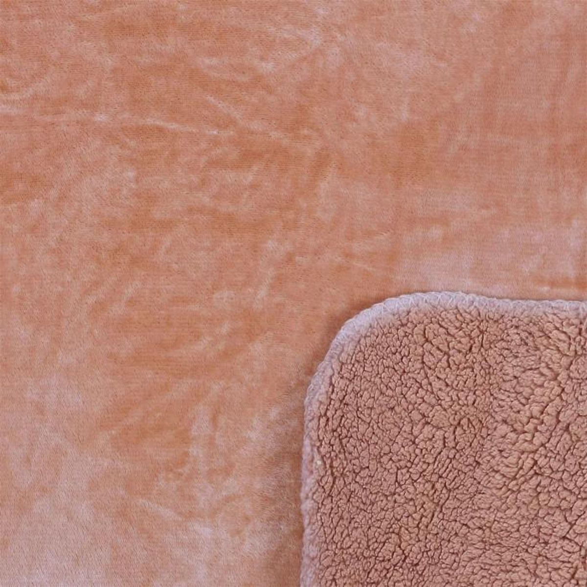 Paris Prix Plaid Déco  Flanelle Sherpa  140x200cm Corail