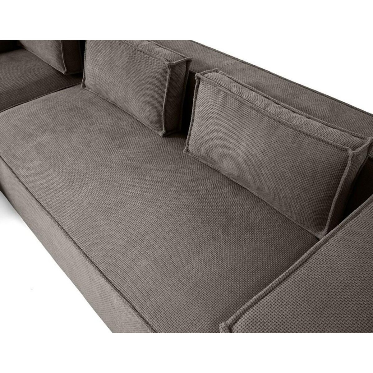 LISA DESIGN Stella - canapé d'angle gauche - 4 places - en tissu texturé