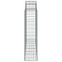 Voir la diapositive 5 : VIDAXL Paniers a gabions arques 9 pcs 200x50x160/180 cm Fer galvanise