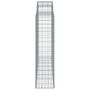 Voir la diapositive 5 : VIDAXL Paniers a gabions arques 9 pcs 200x50x160/180 cm Fer galvanise
